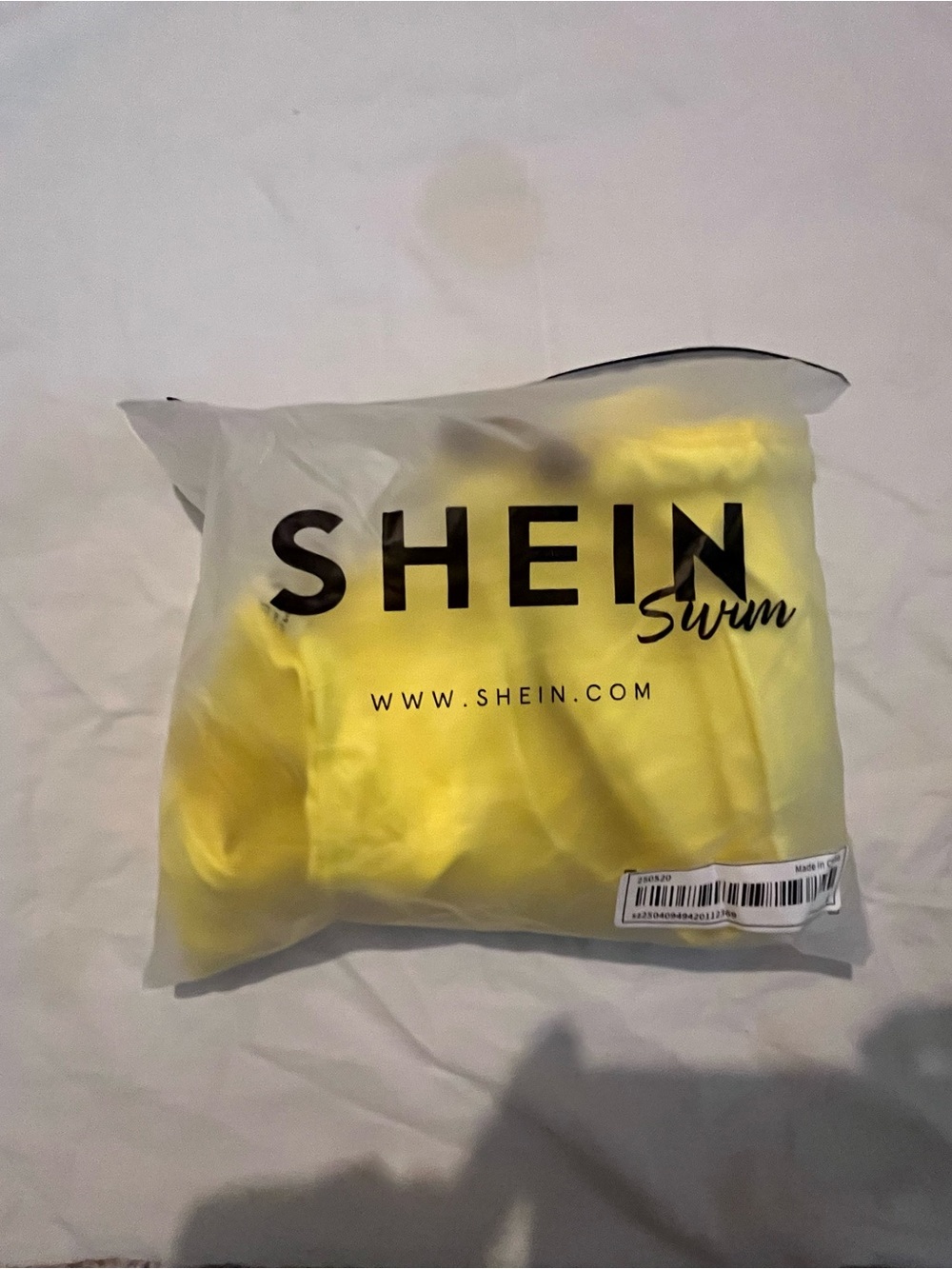 SHEIN Neon Yellow Tie-String Bikini Set - Picture 3 of 3